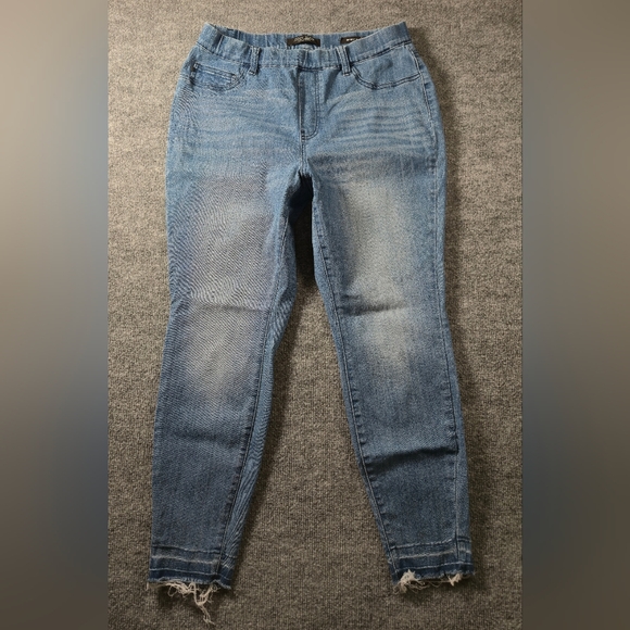 Judy Blue Denim - Judy Blue Pull On Raw Hem Skinny Jeans - 16W